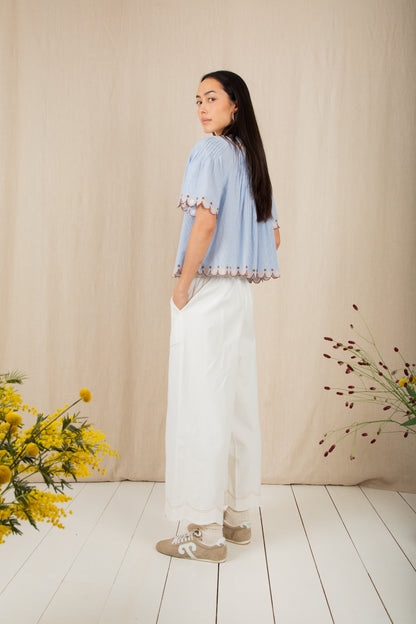 Flora Top - Blue