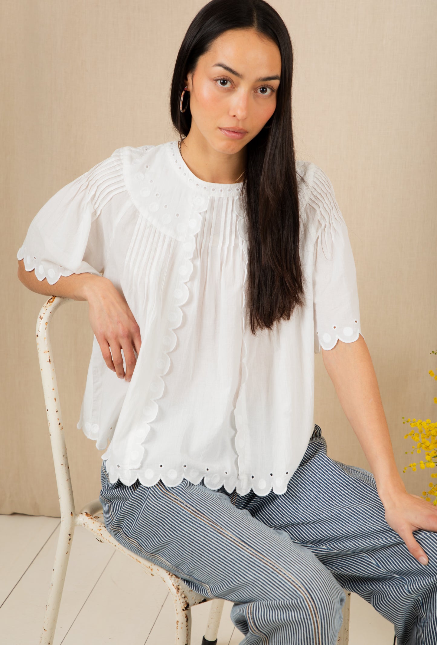 Flora Top - White