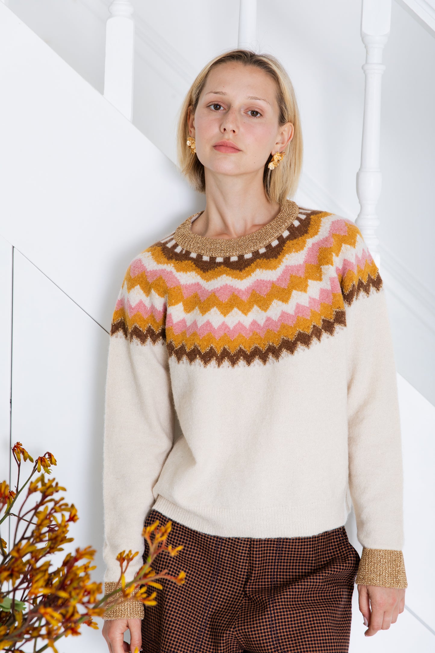 Gigi Jumper - Winter White Multi
