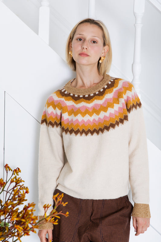 Gigi Jumper - Winter White Multi