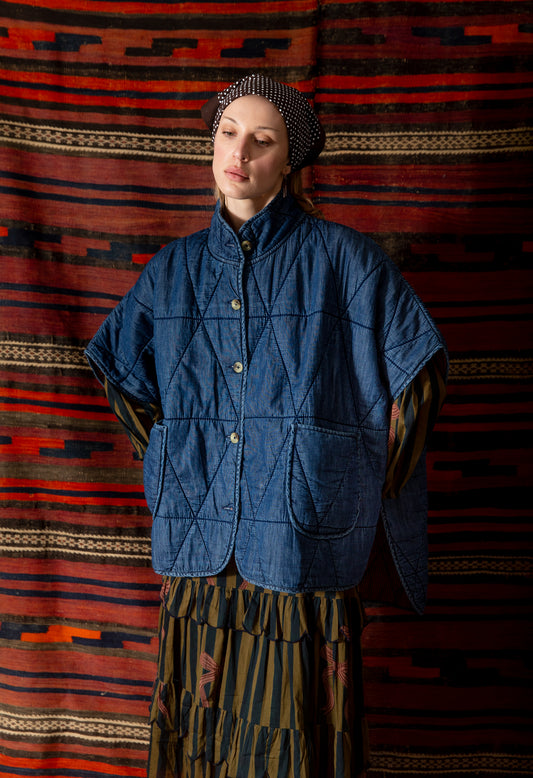 Kiki Cape - Dark Denim