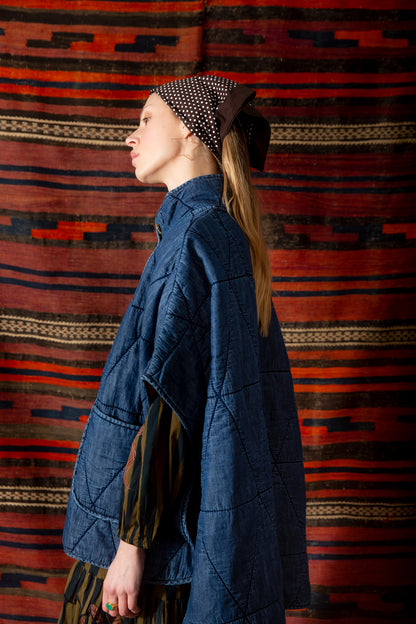 Kiki Cape - Dark Denim