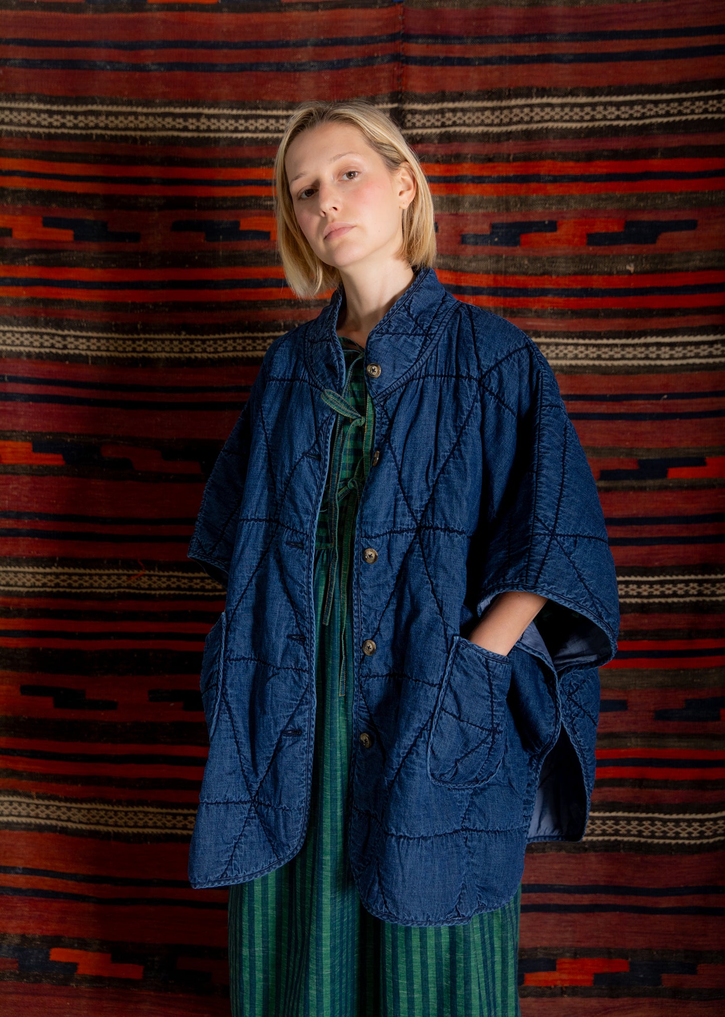 Kiki Cape - Dark Denim