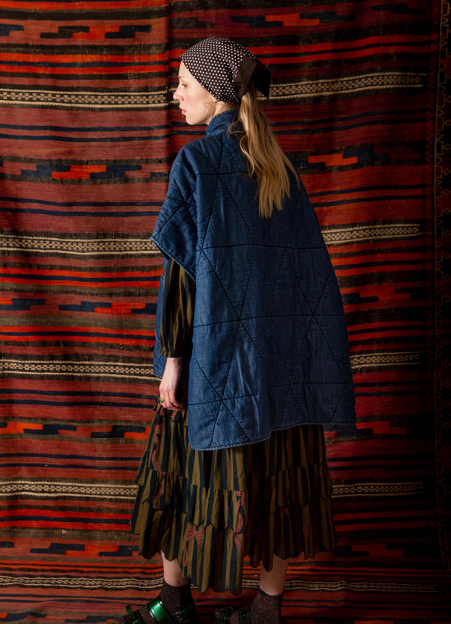 Kiki Cape - Dark Denim