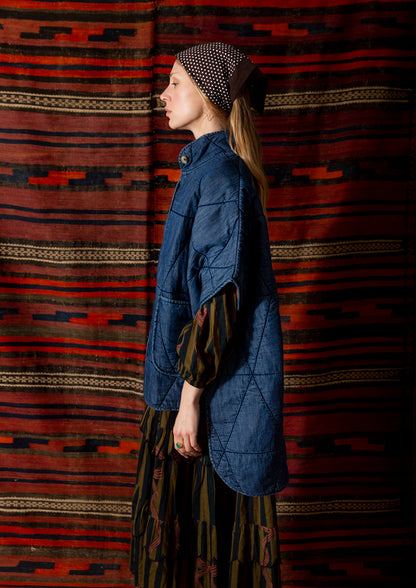 Kiki Cape - Dark Denim