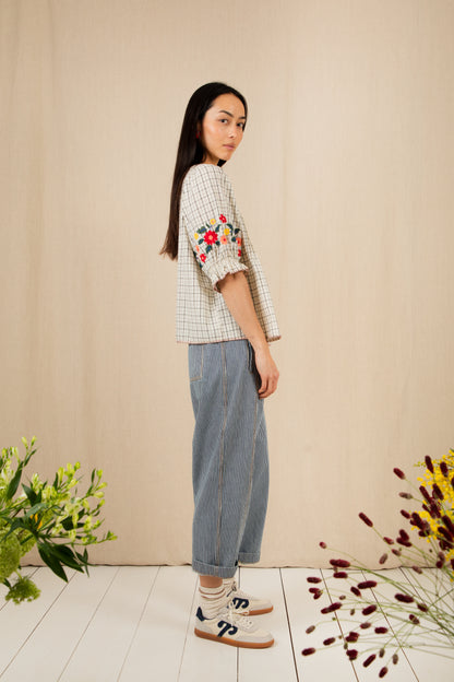 Lionne Top - Ecru Multi