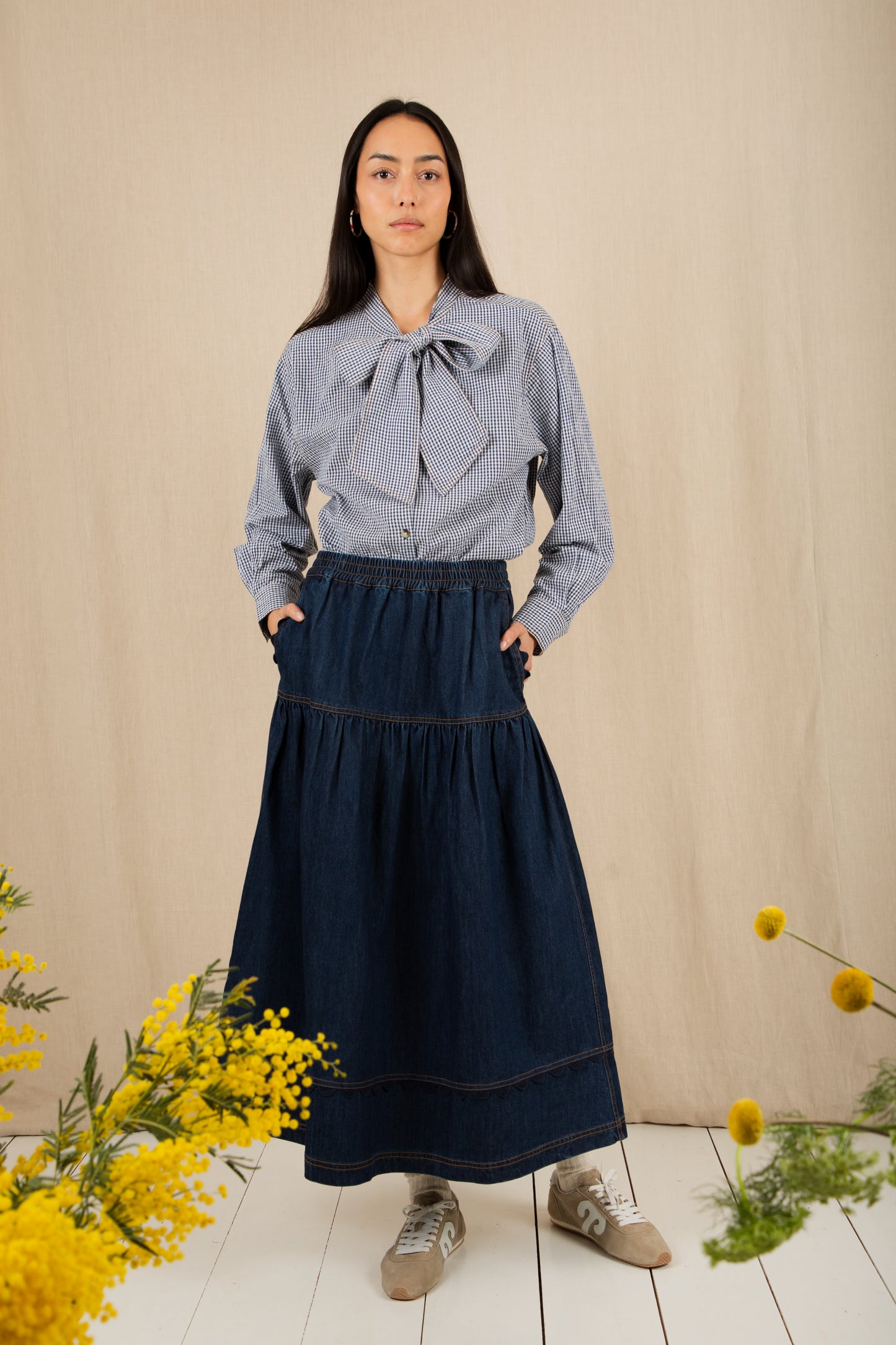 Manderie Skirt - Dark Denim Wash