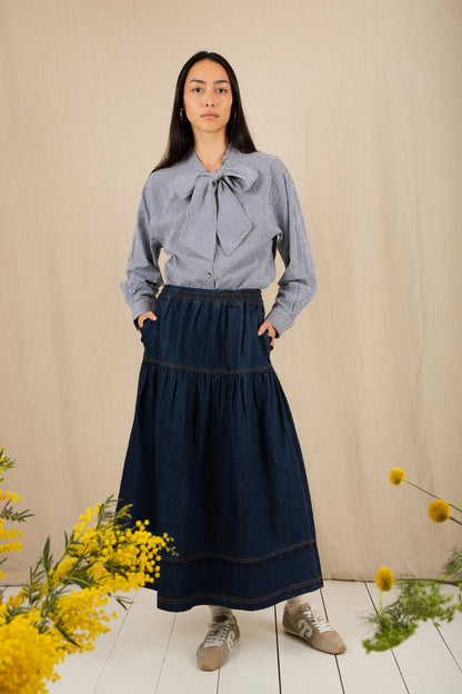 Manderie Skirt - Dark Denim Wash