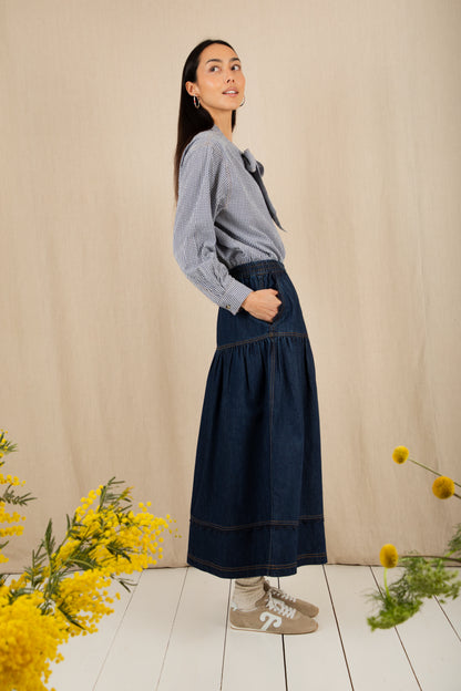 Manderie Skirt - Dark Denim Wash