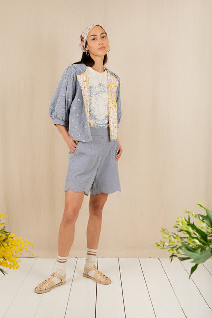 Mary Short - Navy Gingham