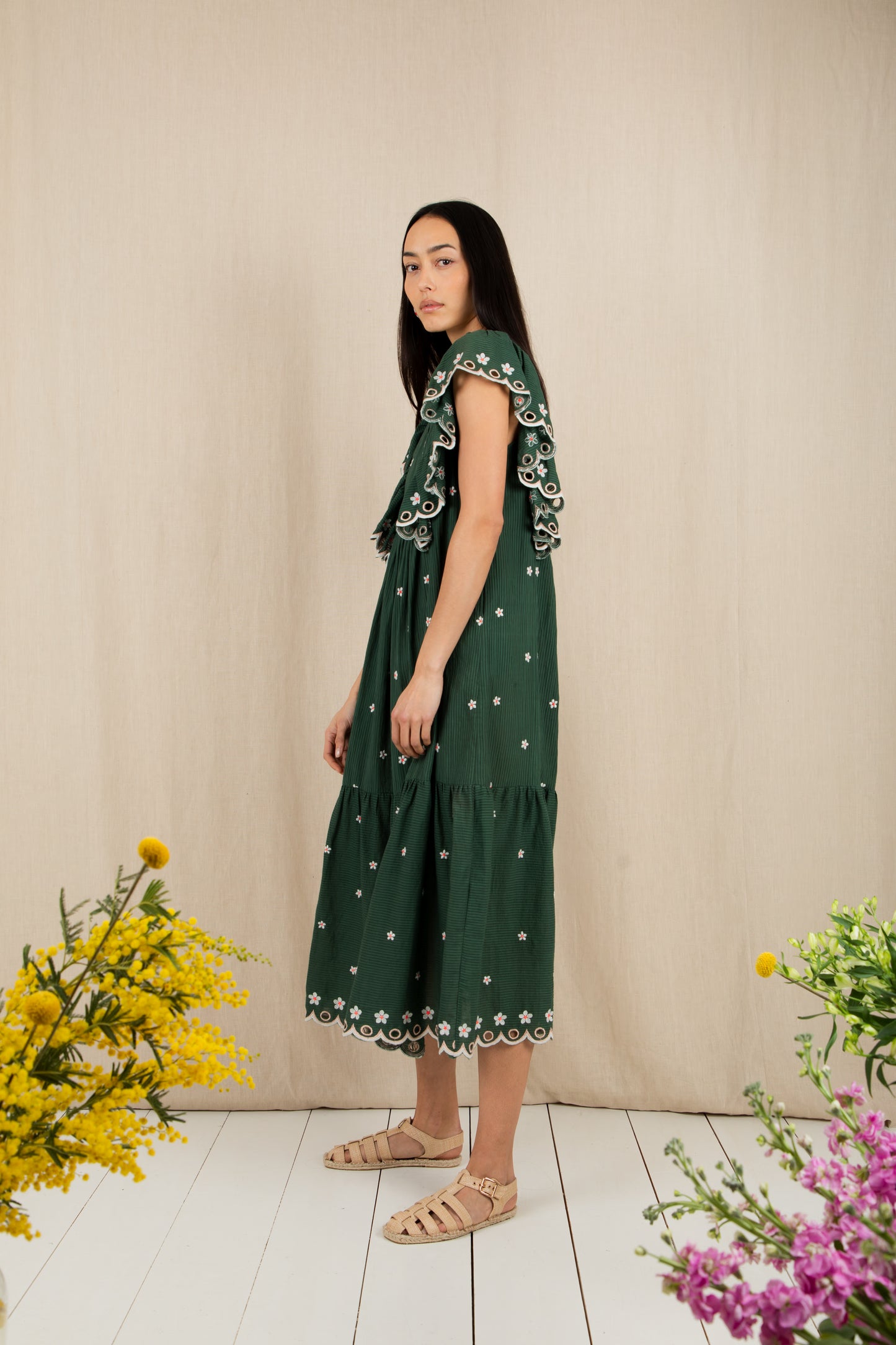 Mavis Dress  - Field Green