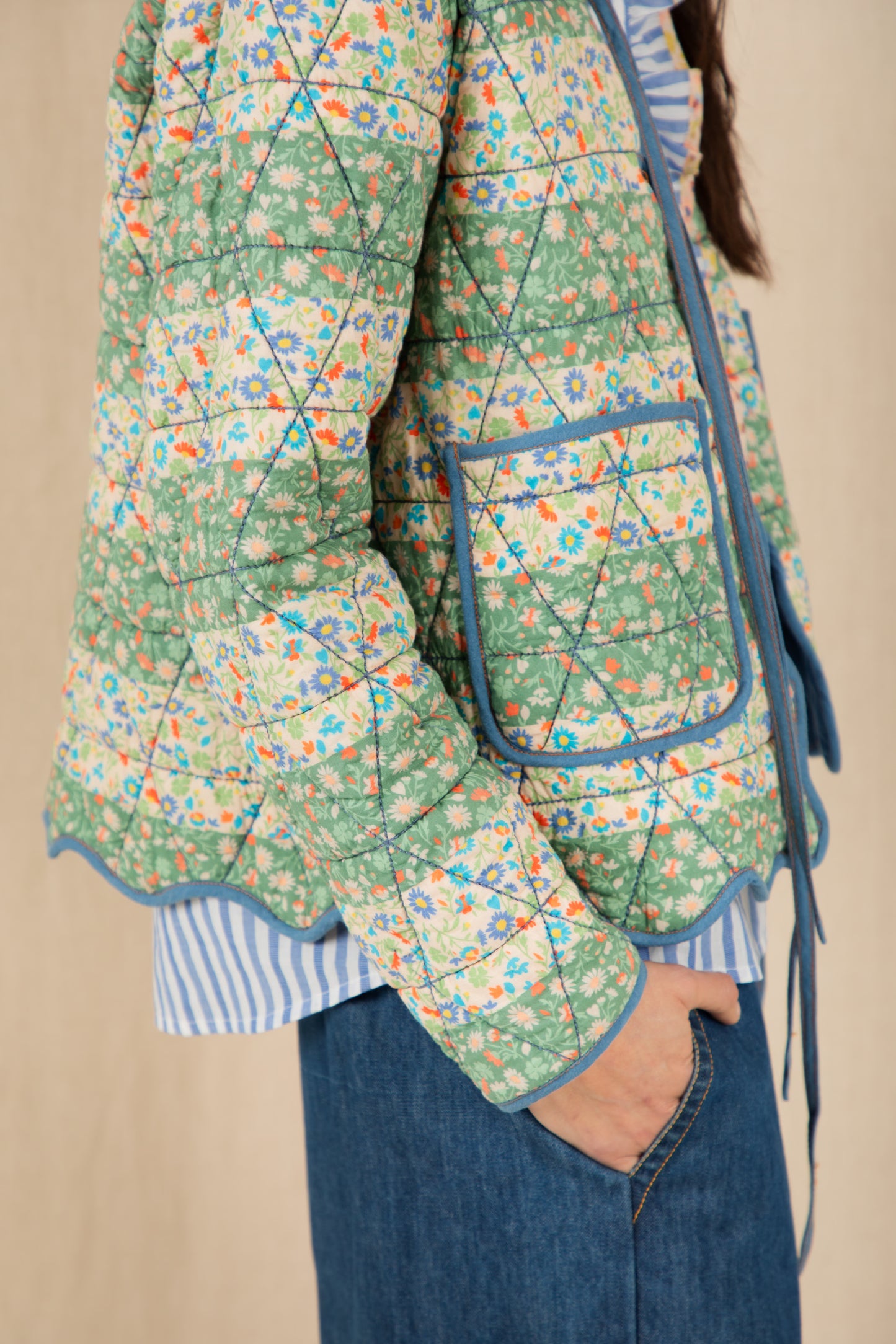 Mikka Reversible Jacket - Spring Greens
