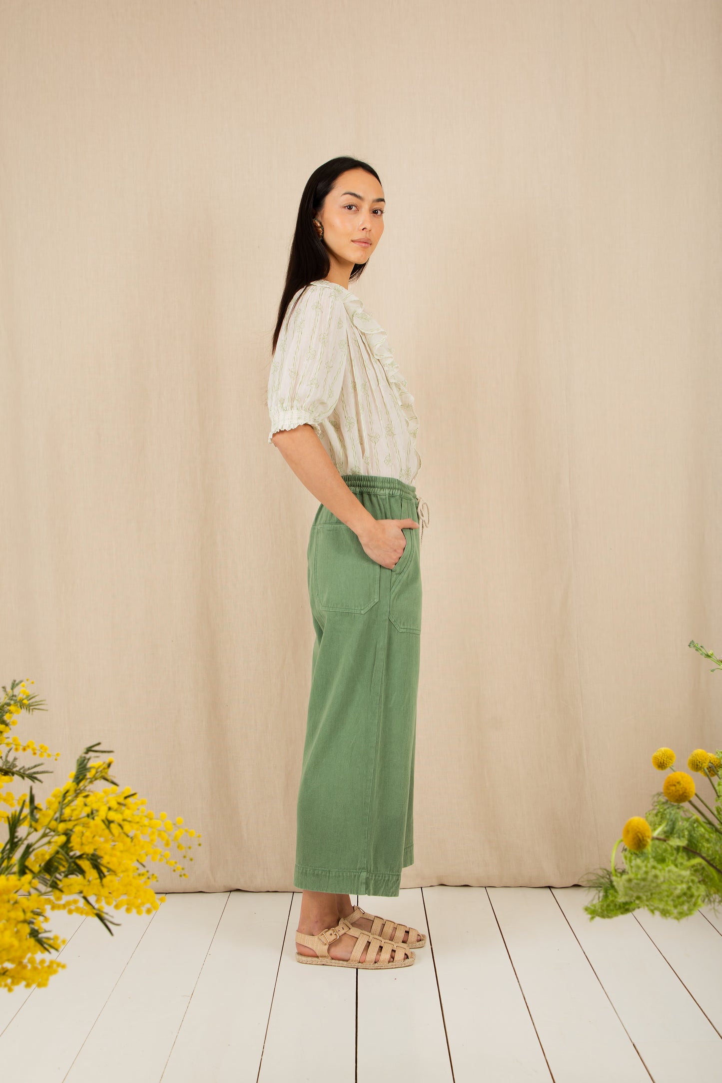 Oralie Trouser - Fern