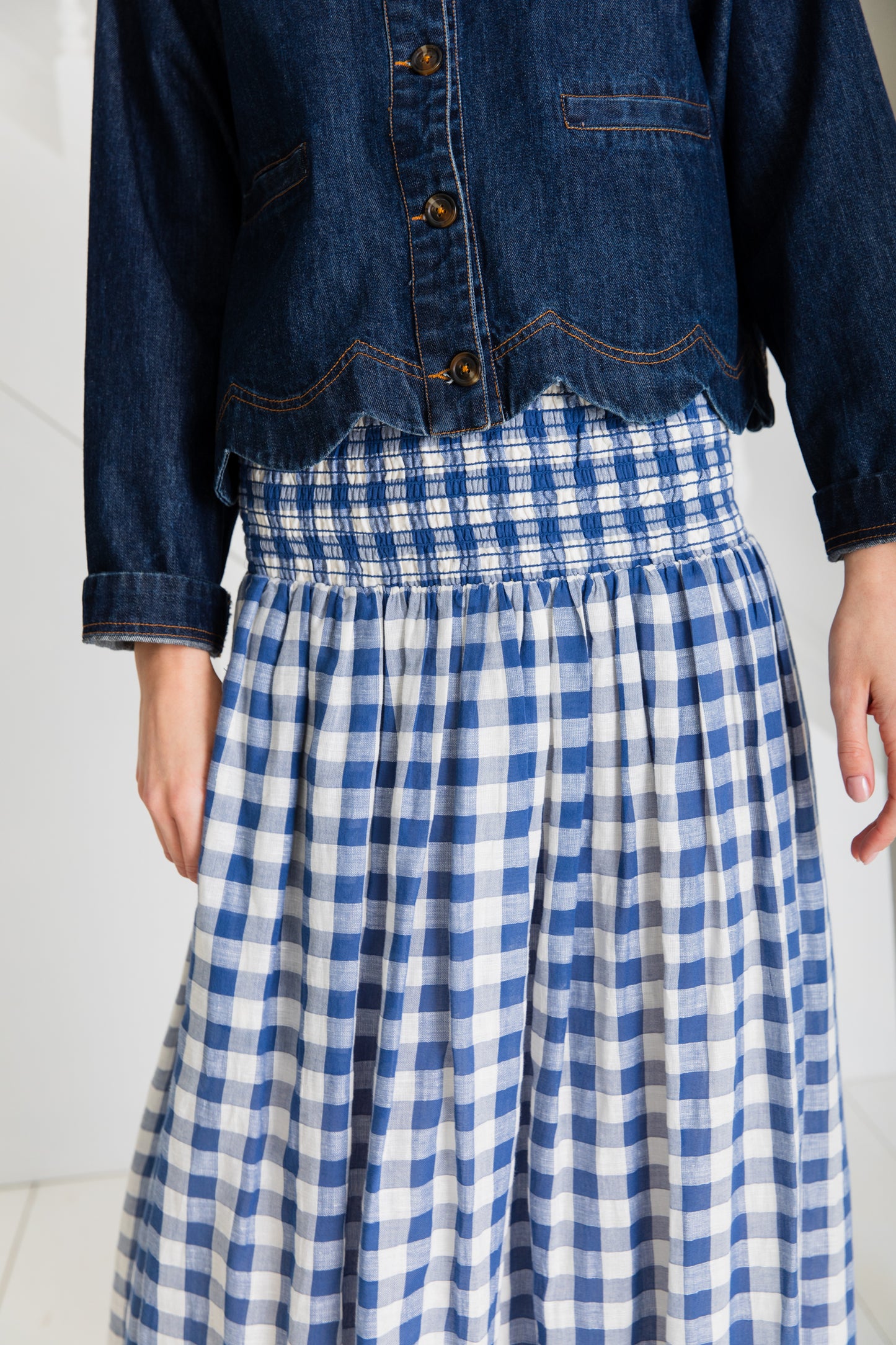 Pascal Skirt - Blue / White I