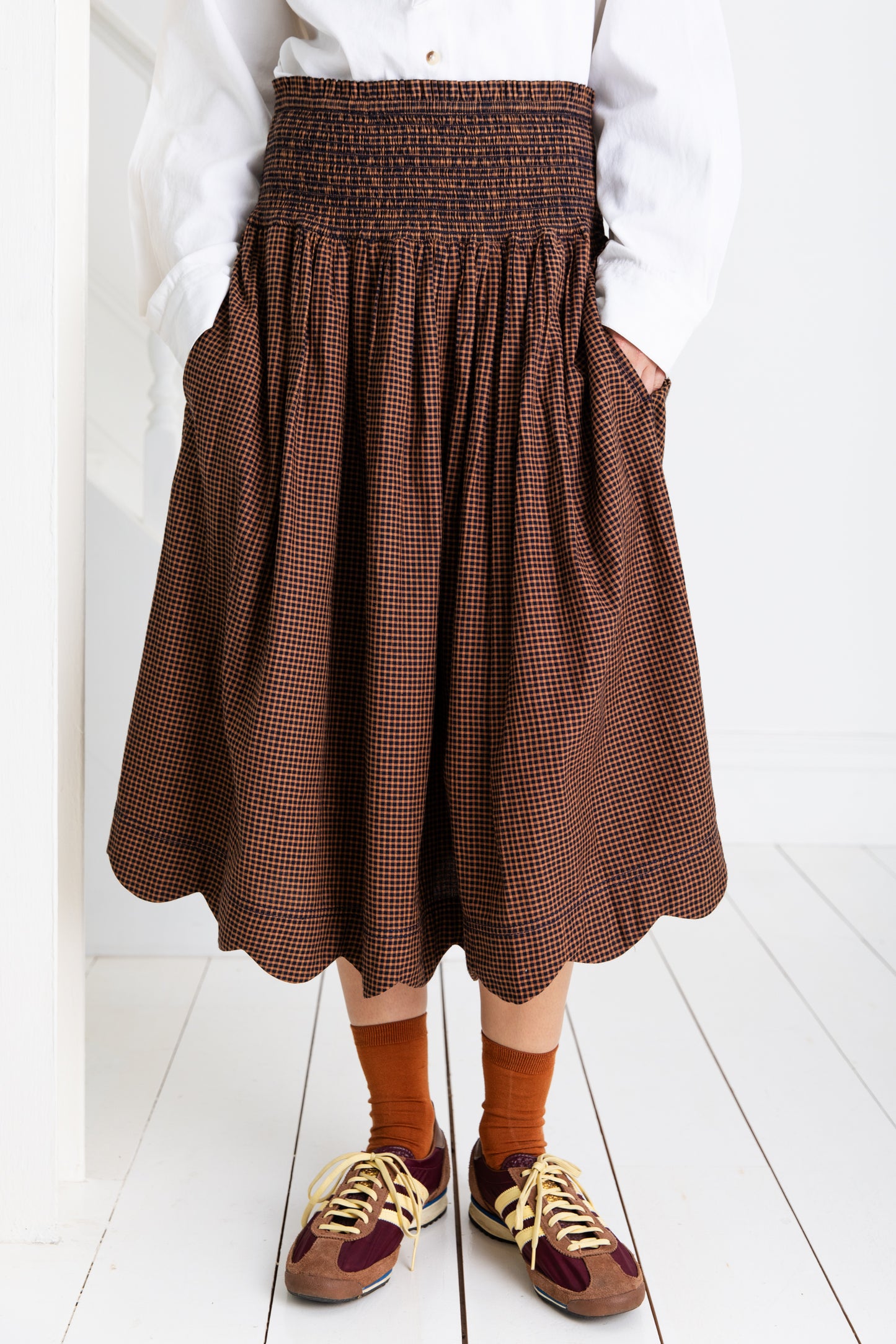 Polly Skirt - Midnight / Tan