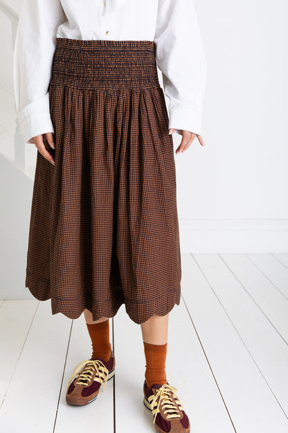Polly Skirt - Midnight / Tan
