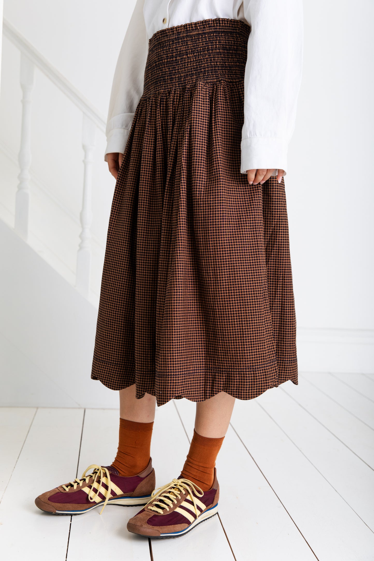 Polly Skirt - Midnight / Tan
