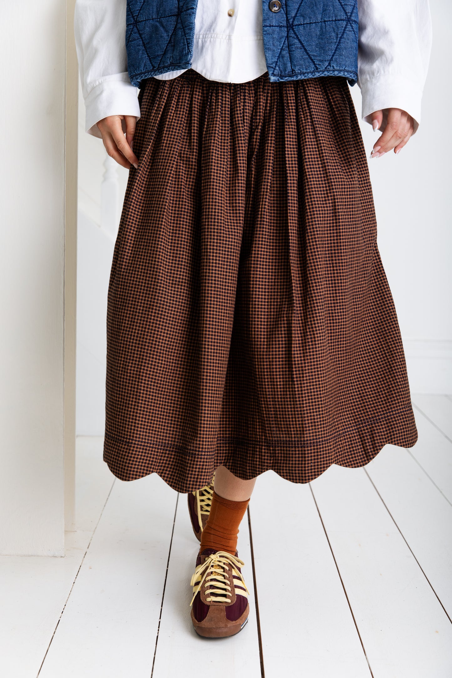 Polly Skirt - Midnight / Tan