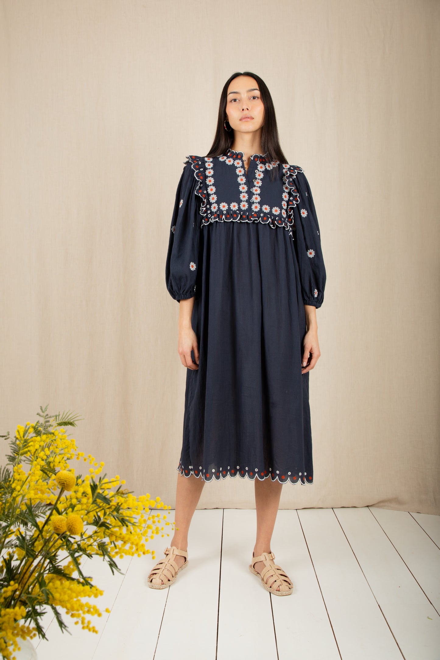 Rosa Dress - Navy Multi