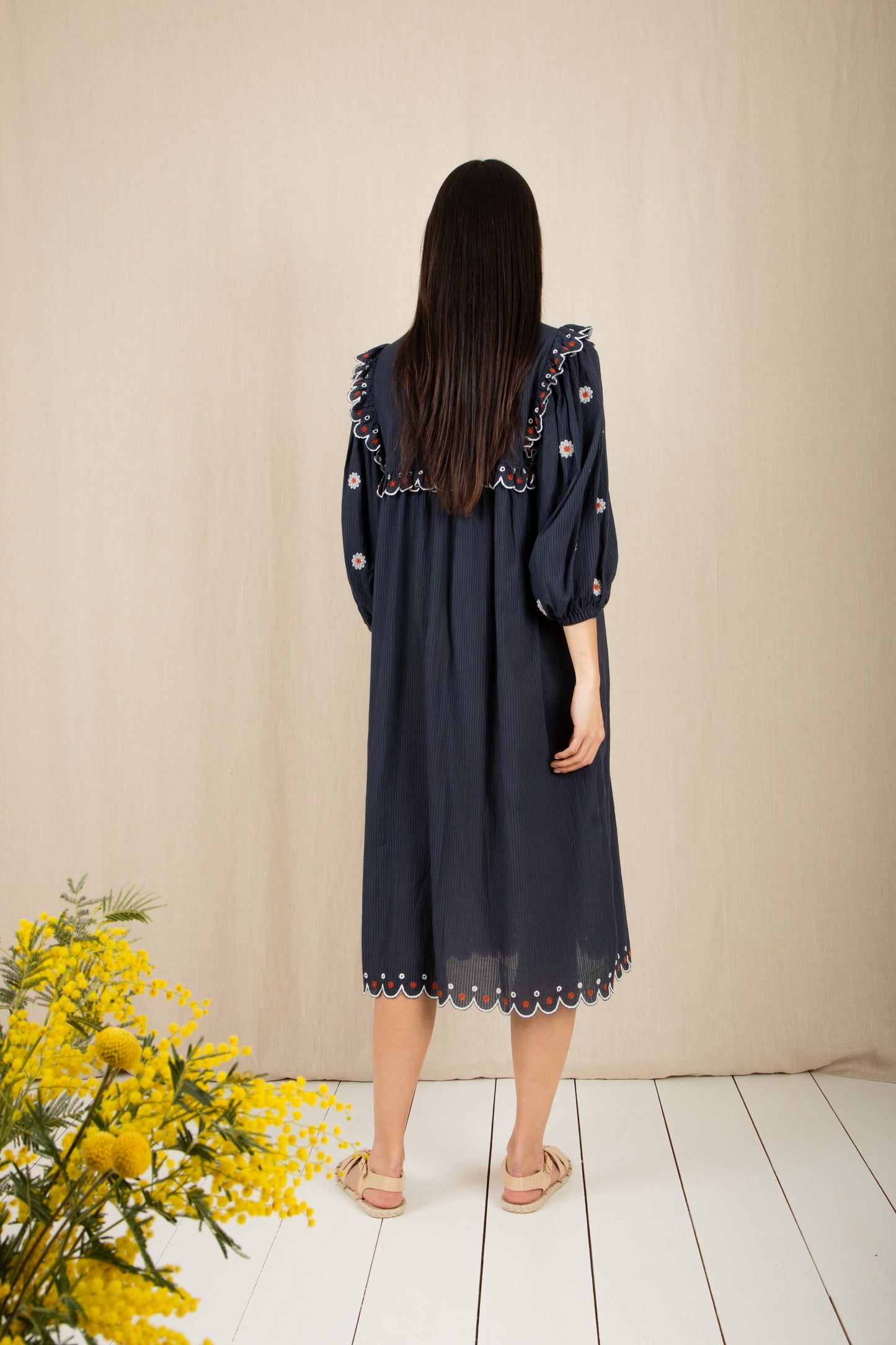 Rosa Dress - Navy Multi
