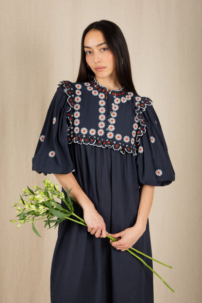 Rosa Dress - Navy Multi