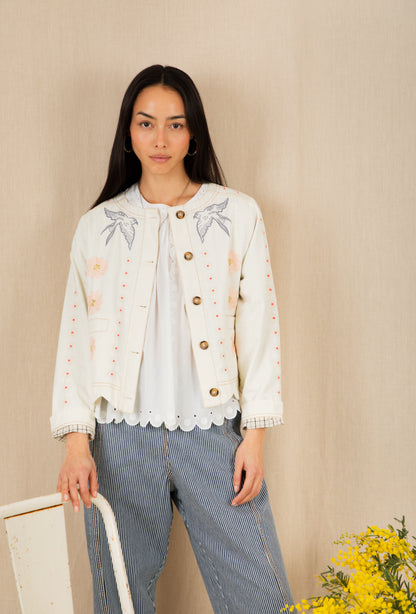 Rosie Jacket - Ecru Multi