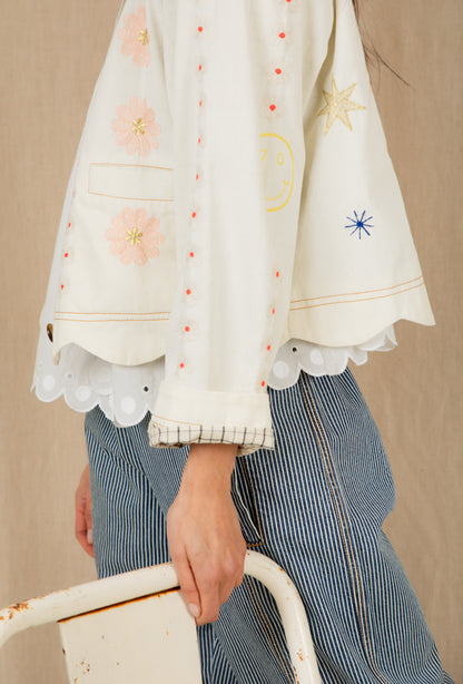 Rosie Jacket - Ecru Multi