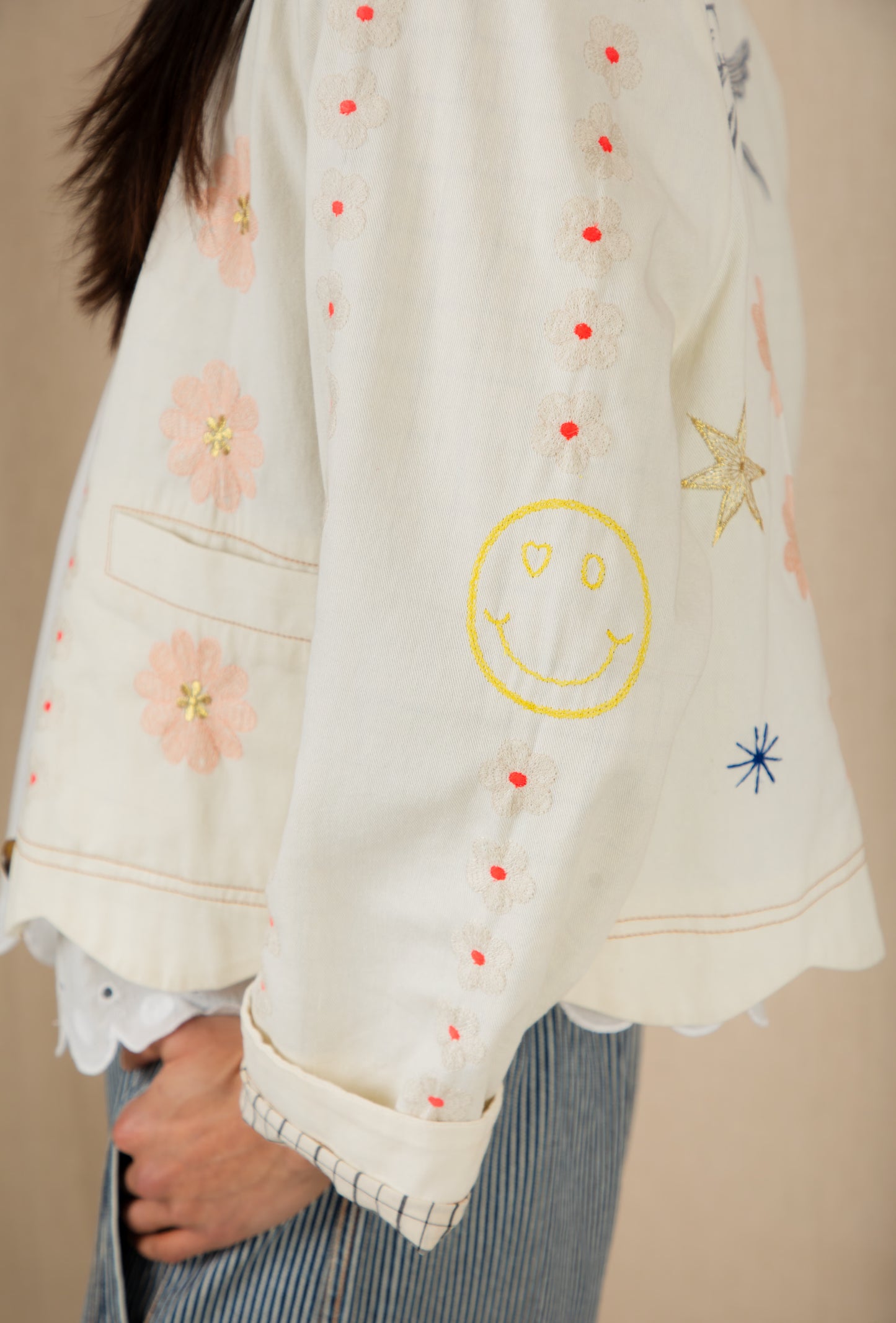 Rosie Jacket - Ecru Multi