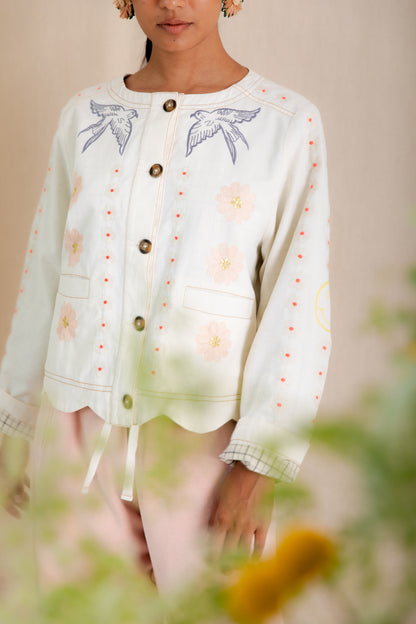 Rosie Jacket - Ecru Multi