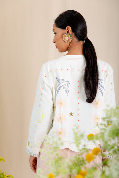 Rosie Jacket - Ecru Multi