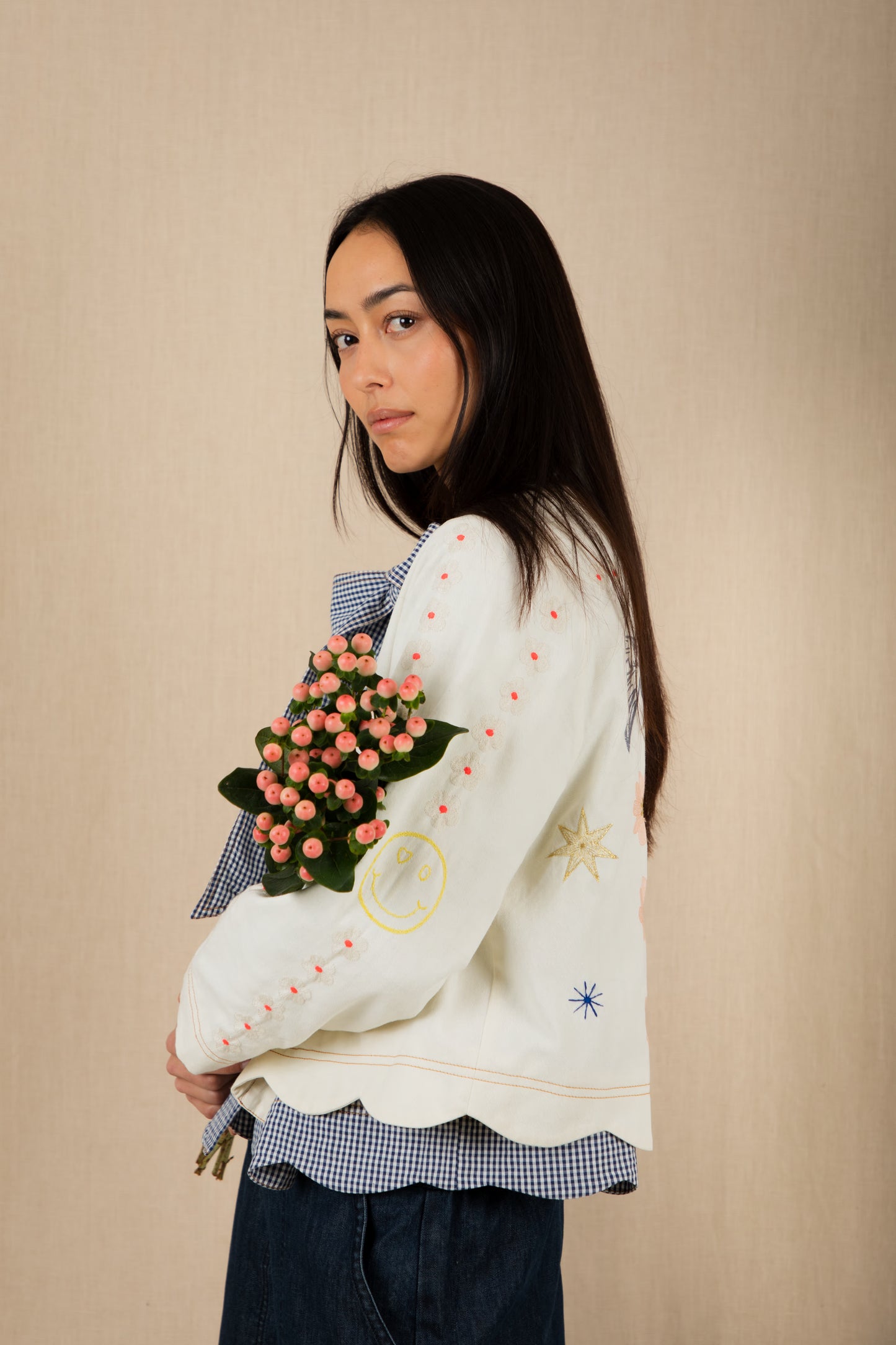 Rosie Jacket - Ecru Multi