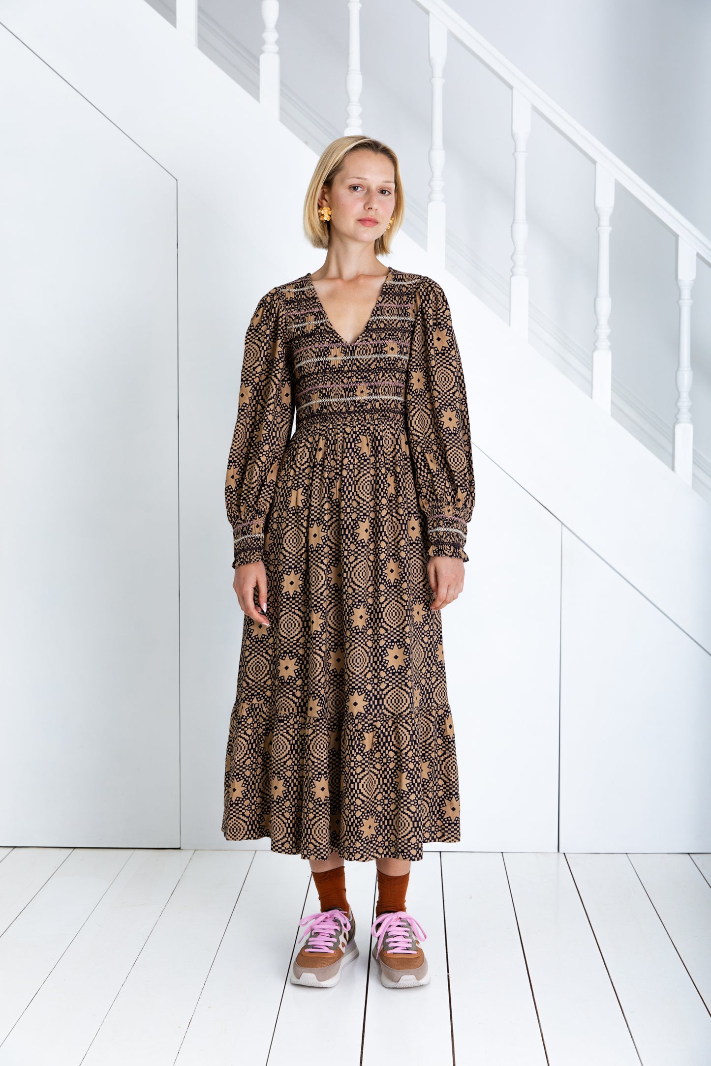 Troy Dress - Midnight / Sand