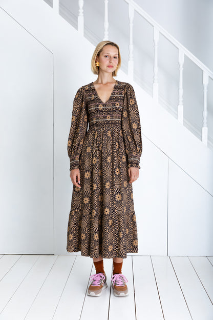 Troy Dress - Midnight / Sand