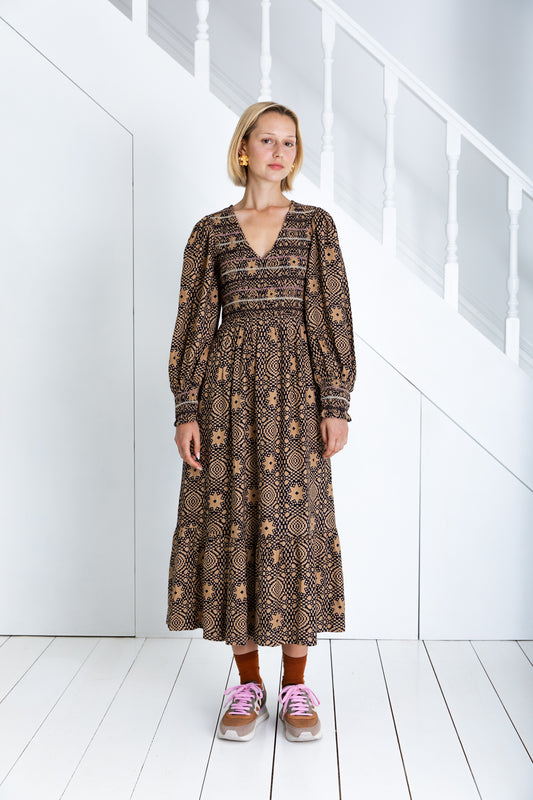 Troy Dress - Midnight / Sand