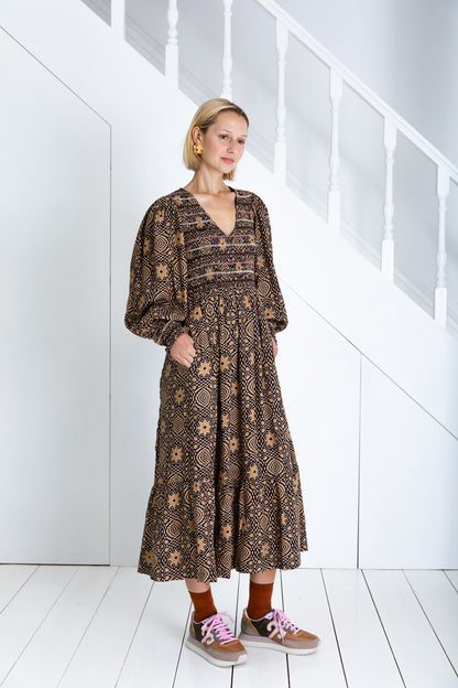 Troy Dress - Midnight / Sand