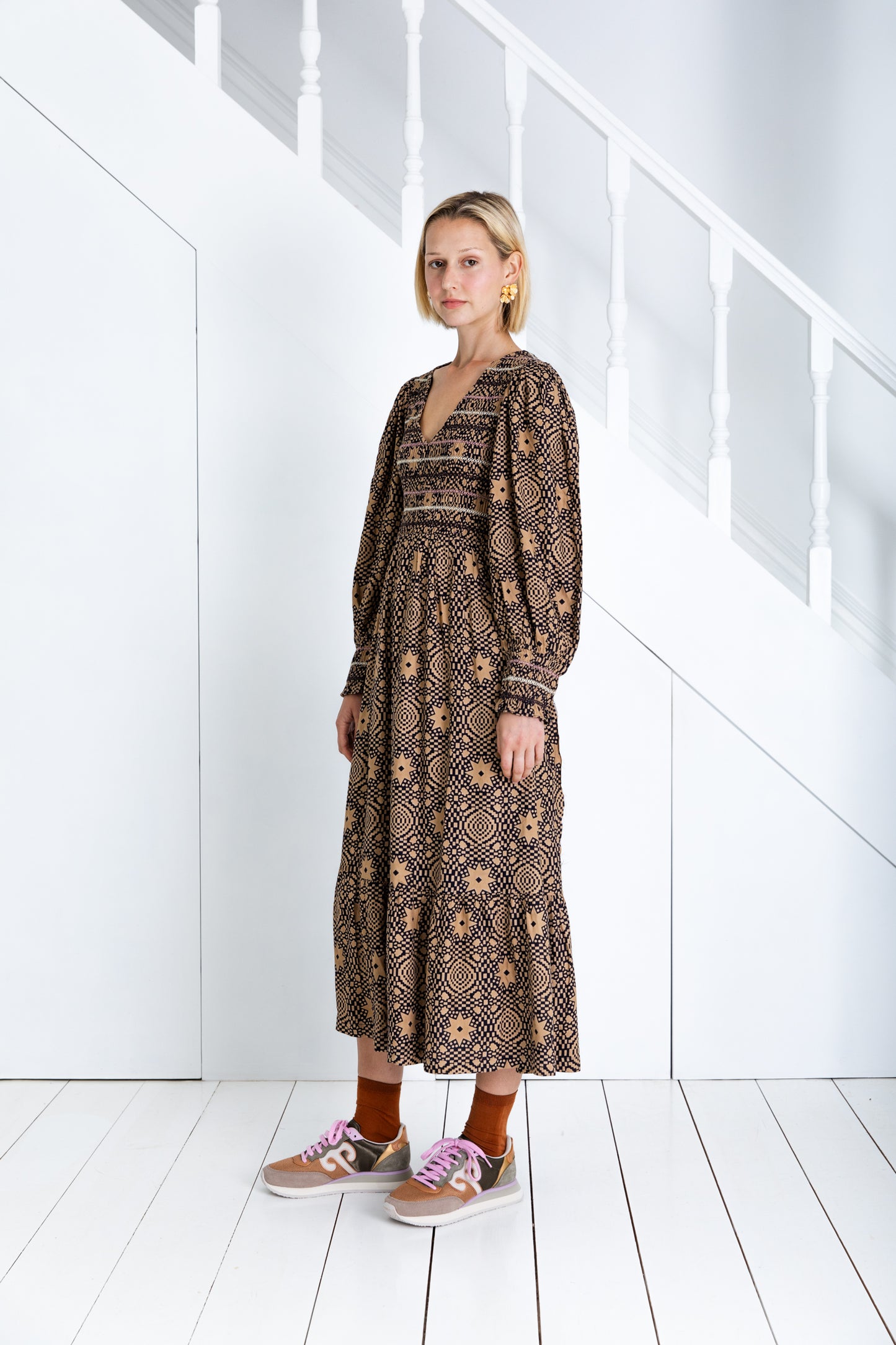 Troy Dress - Midnight / Sand