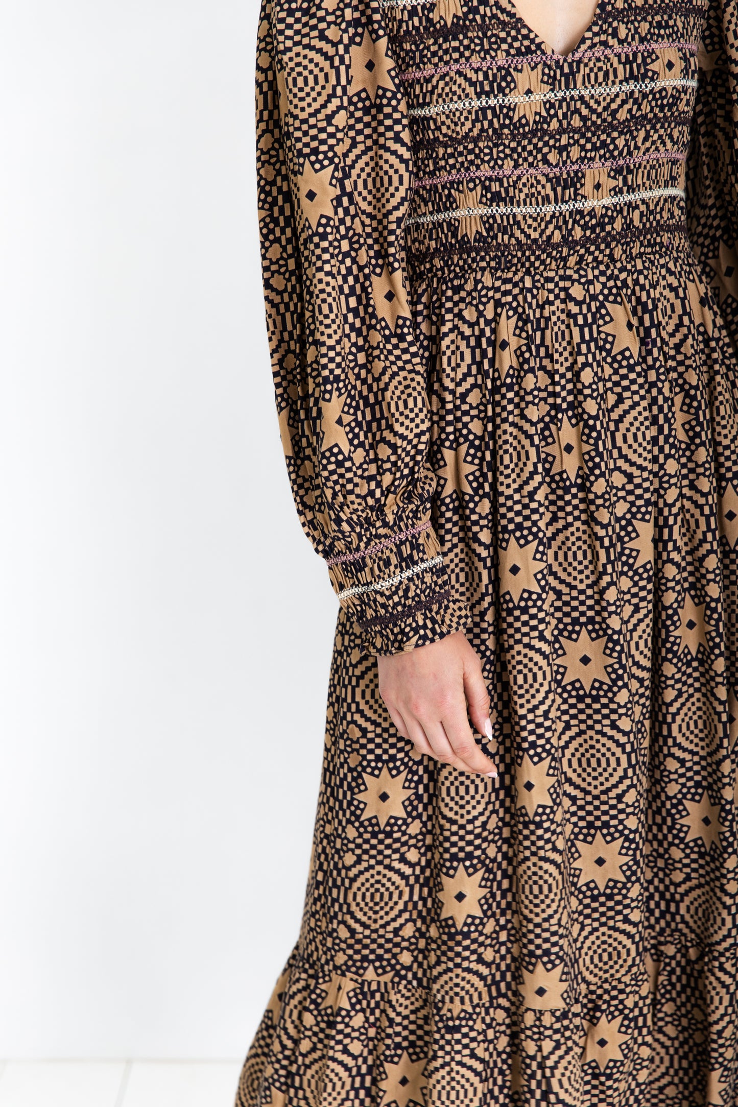 Troy Dress - Midnight / Sand