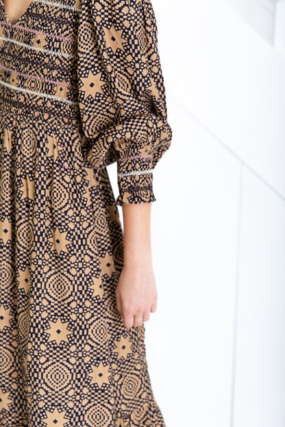 Troy Dress - Midnight / Sand