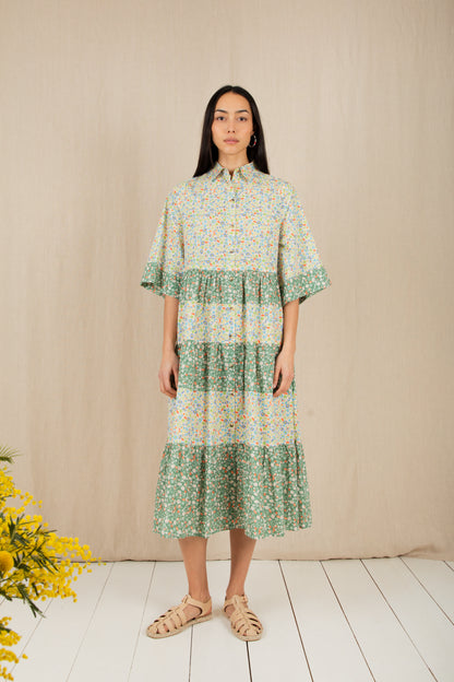 Vada Dress - Spring Greens