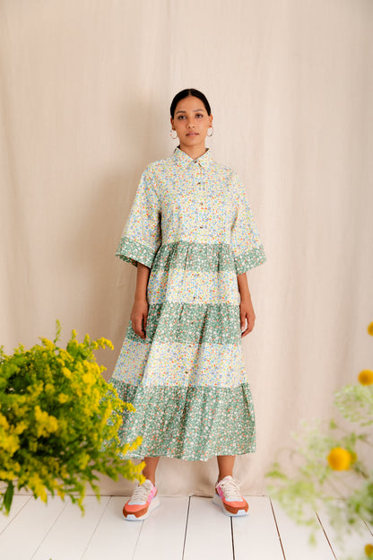 Vada Dress - Spring Greens