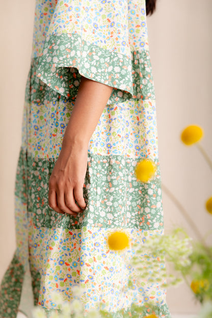Vada Dress - Spring Greens