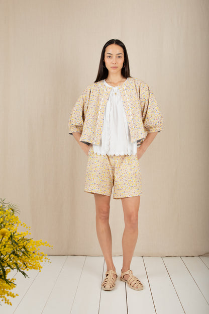 Vida Reversible Jacket - Navy / Lemon Zest