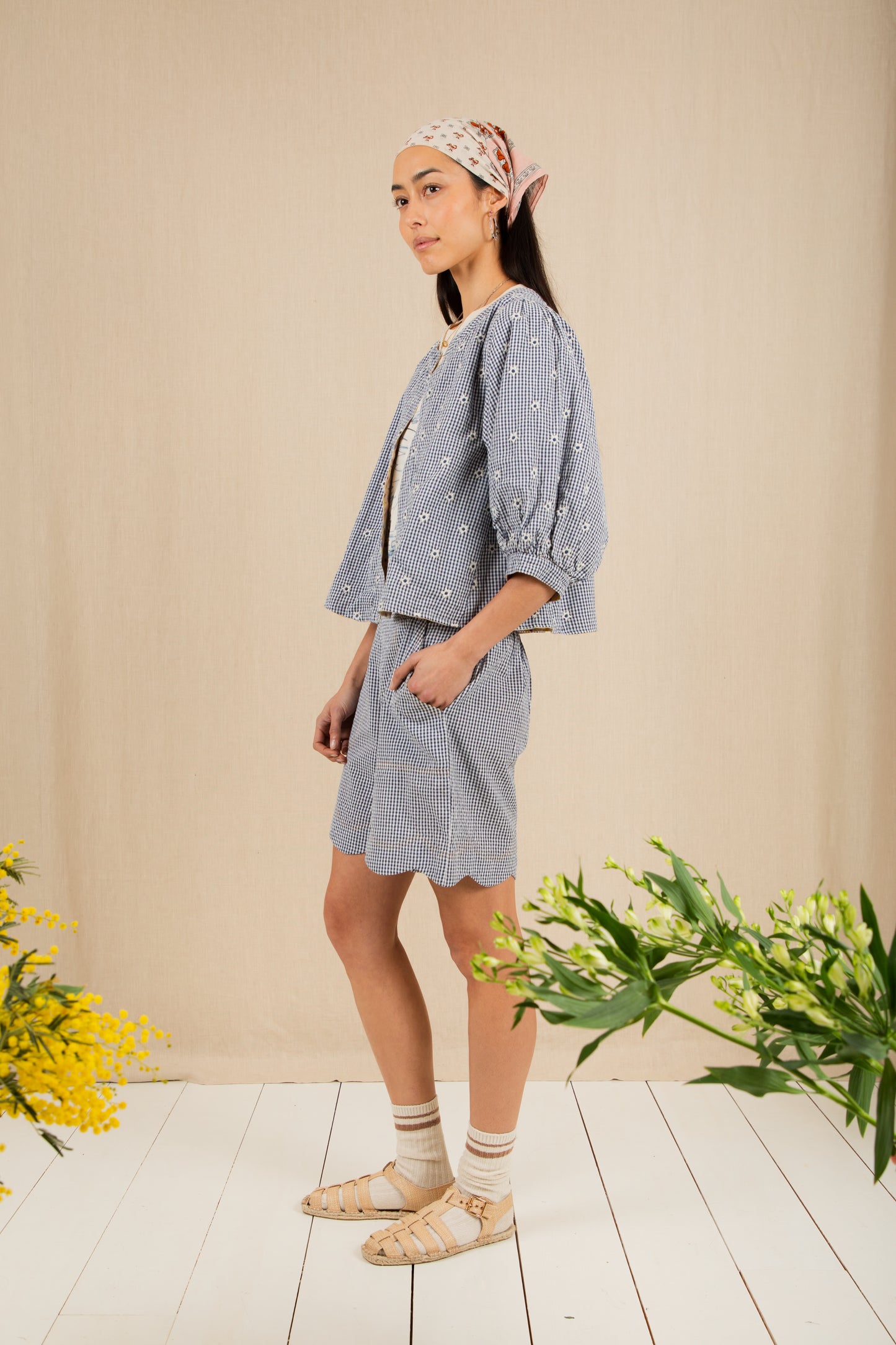 Vida Reversible Jacket - Navy / Lemon Zest