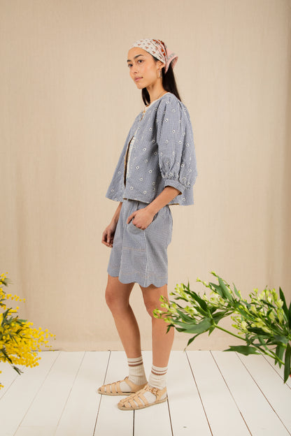 Vida Reversible Jacket - Navy / Lemon Zest