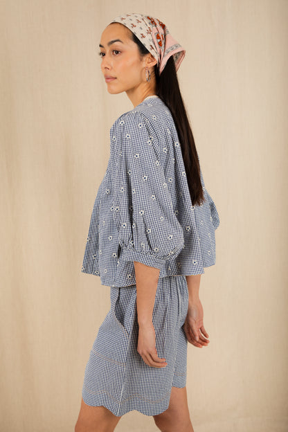 Vida Reversible Jacket - Navy / Lemon Zest