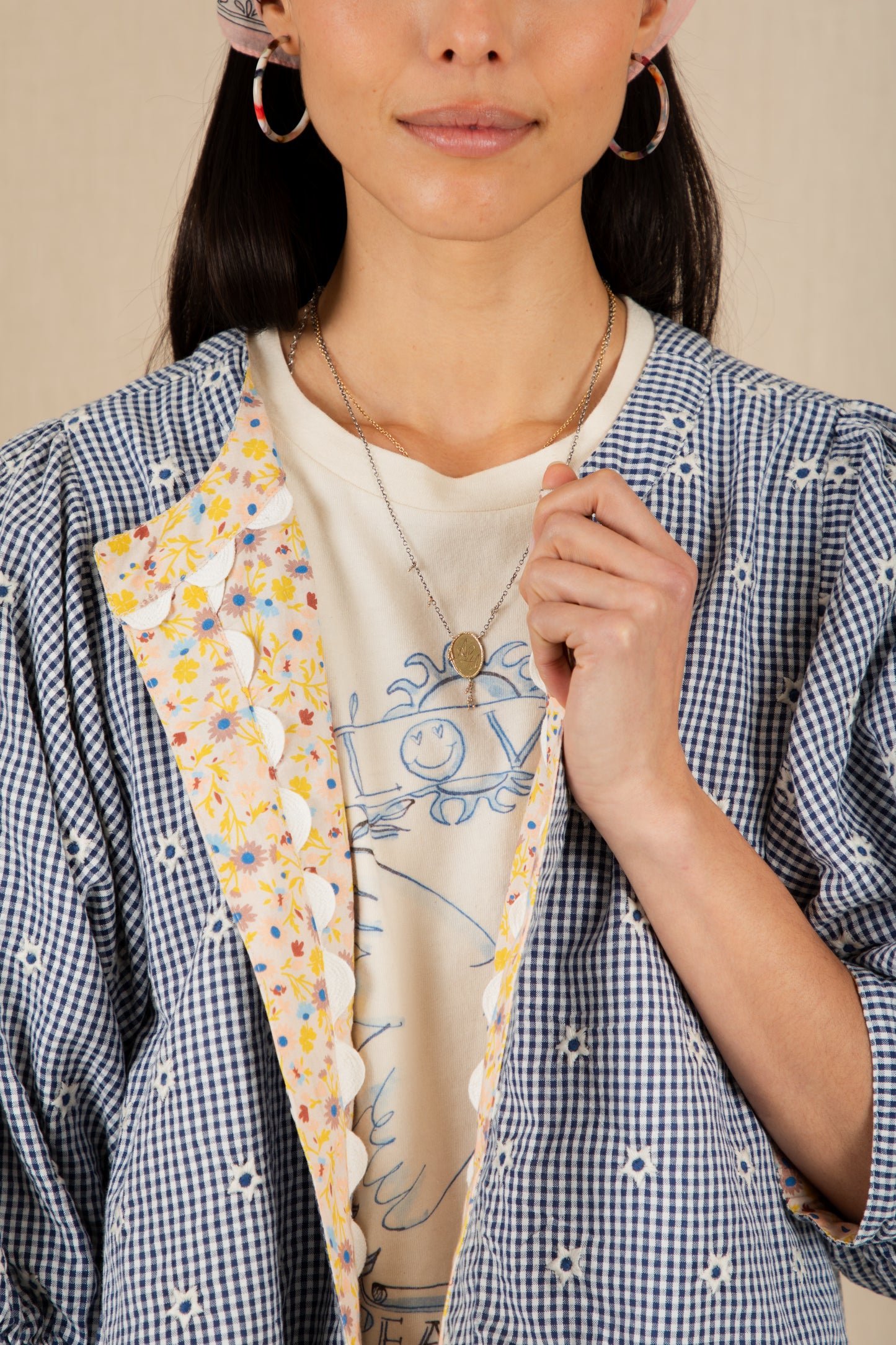 Vida Reversible Jacket - Navy / Lemon Zest