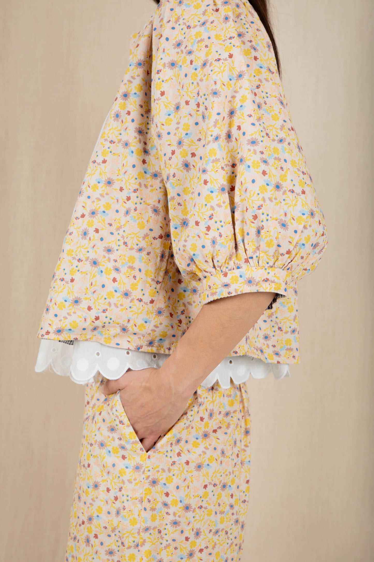 Vida Reversible Jacket - Navy / Lemon Zest