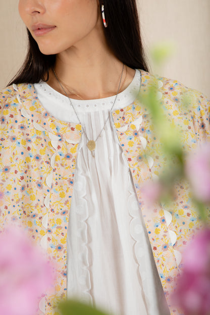 Vida Reversible Jacket - Navy / Lemon Zest