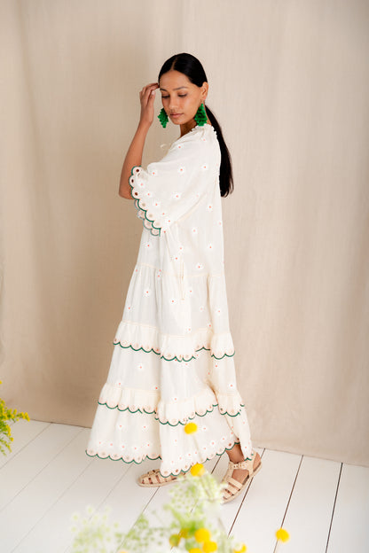 Winona Dress  - Ecru Multi